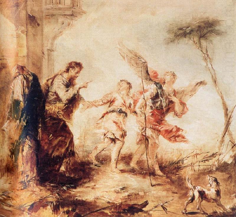 GUARDI, Gianantonio Tobit,Tobias and the Angel oil painting picture
